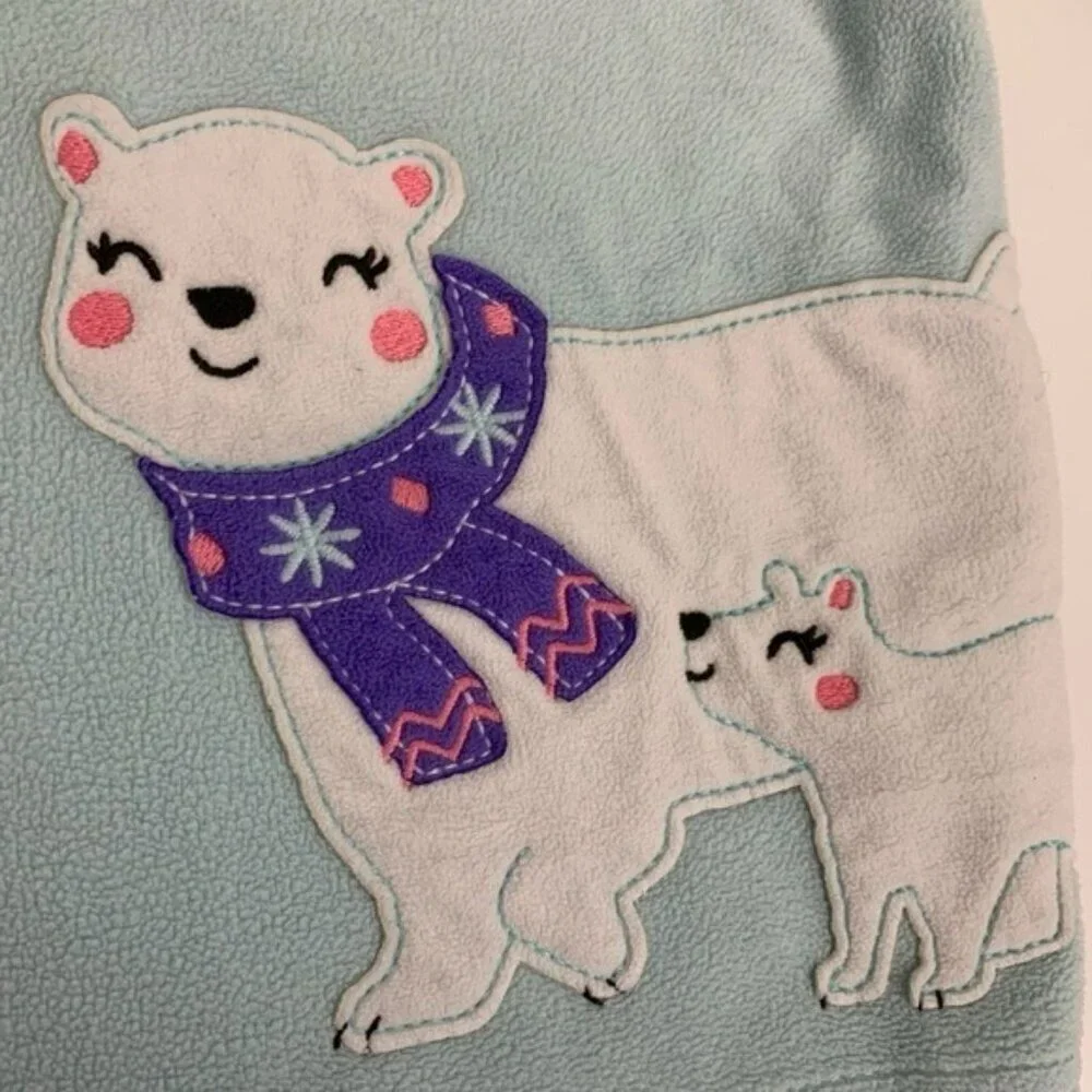 Carter's fleece polar bear pajamas 4T